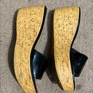 Callisto Black Wedge Size 5 Open Toe Shoes Elegant Design Wedding Spring Office